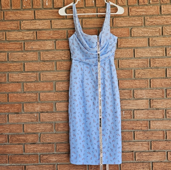 BRAND NEW House of CB BELLINA blue corset midi dress size small - Picture 2 of 14